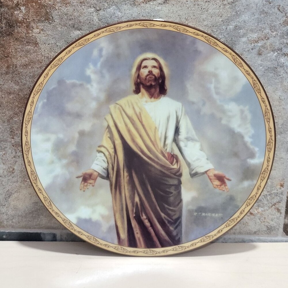 Ascension Plate Life of Christ Robert T Barrett Bradford Exchange 1994 COA